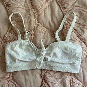ABERCROMBIE & FITCH WHITE POLKA DOT BIKINI TOP